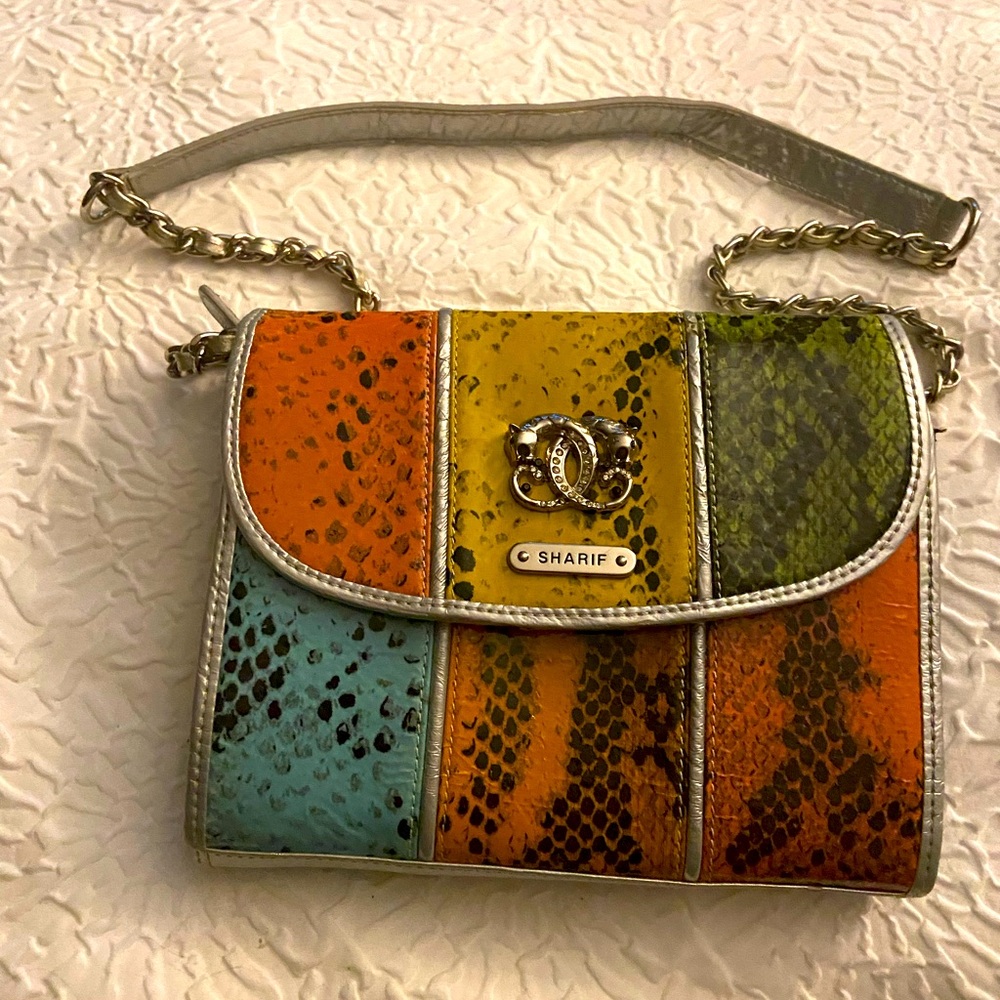 Vintage Sharif Multicolor Embossed Leather Mini Bag